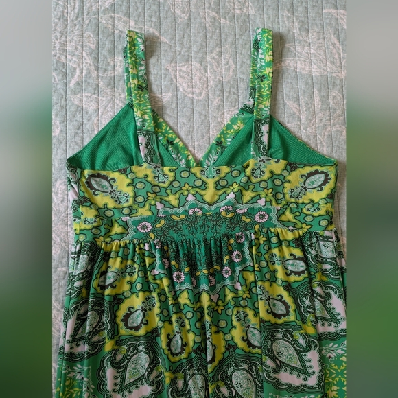 INC Green Sundress With Sparkling Studs In The Front. Size M. - Picture 6 of 11
